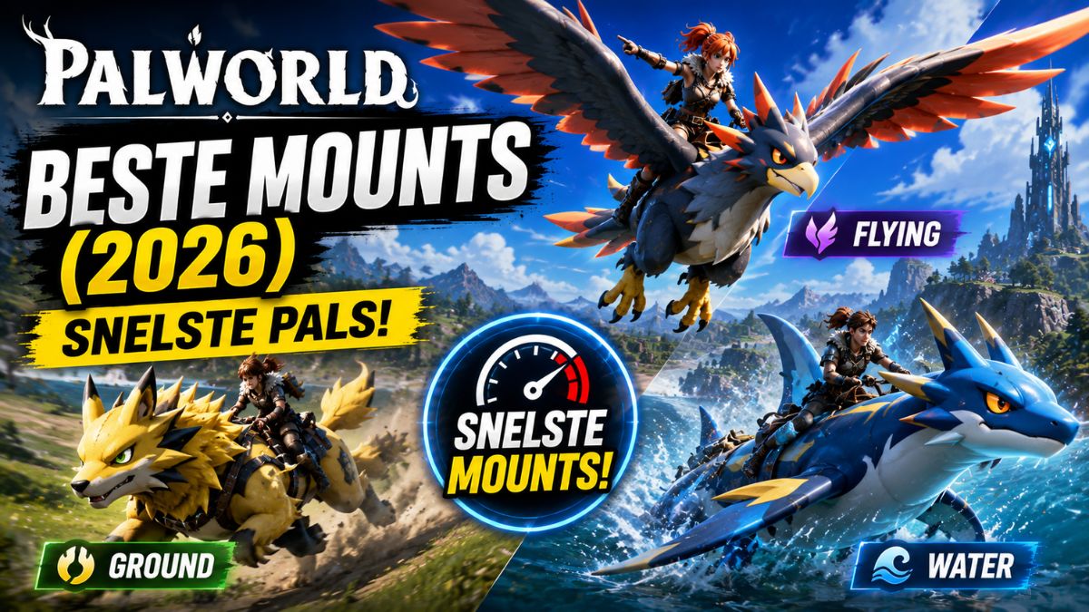 Beste Palworld mounts (2026) – Snelste Flying, Ground & Water Pals