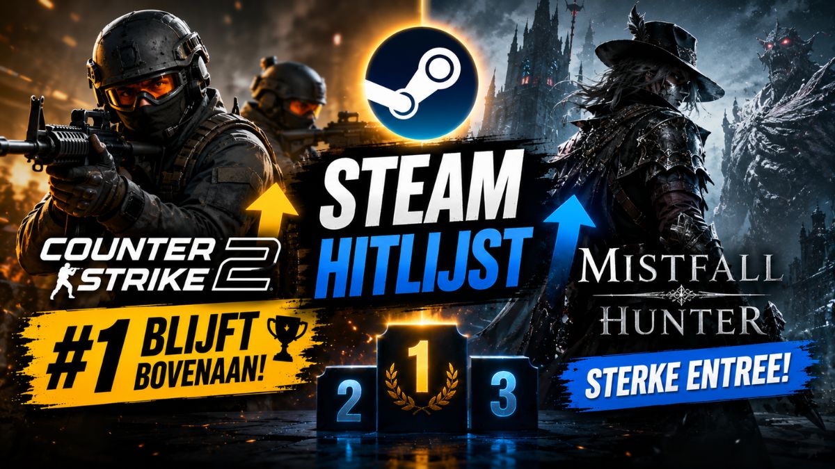 Steam-hitlijst: Counter-Strike 2 blijft bovenaan, Mistfall Hunter maakt sterke entree