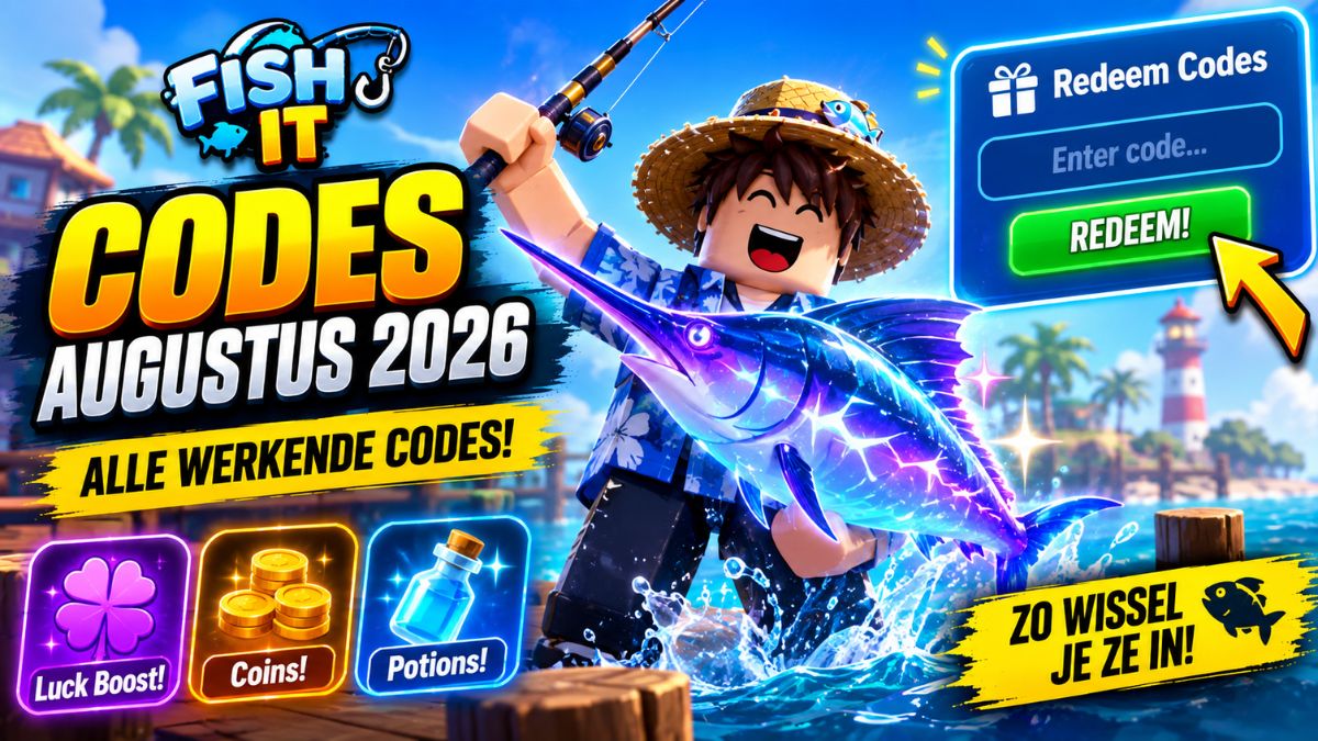 Fish It-codes (augustus 2026): Alle werkende codes en hoe je ze kunt inwisselen