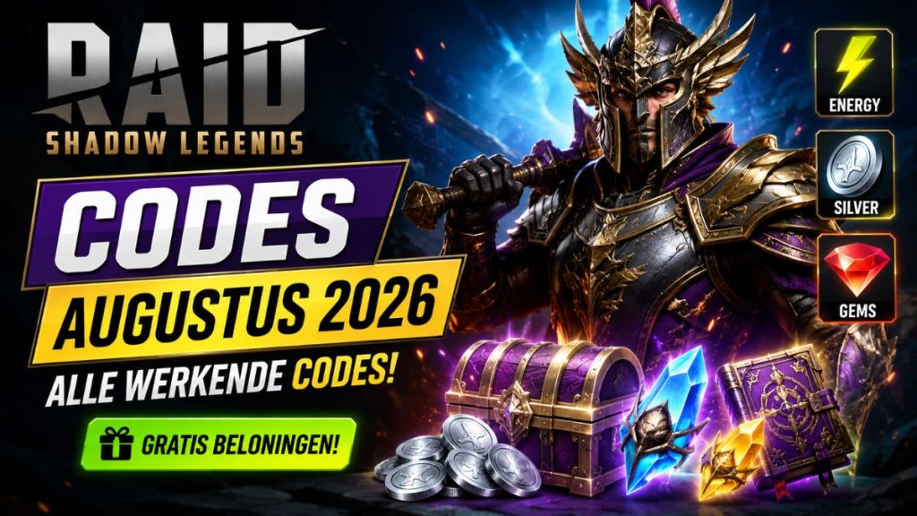 Raid Shadow Legends codes augustus 2026